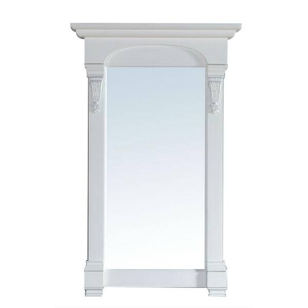 James Martin Vanities Brookfield 26 in. W x 42 in. H Framed Rectangular Bathroom Vanity Mirror in Cottage White