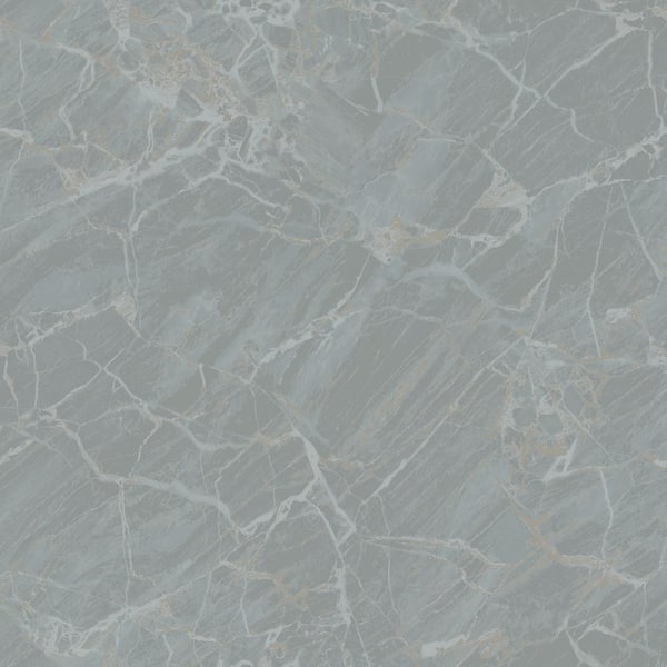 CHRIS LOVES JULIA 8 in. x 10 in.  Jade Grey Moonstone Stone Peel and Stick Wallpaper Sample