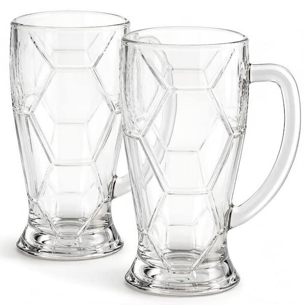 ヲ*ハ様 conix beer glass 3セット Wudkey 2 Pack 22 oz. Beer Mugs For Freezer, 3D Hexagon Textured