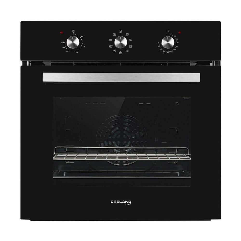 24 in. Single Electric Wall Oven with Rotisserie in. Black in Stainless Steel, ETL Certified