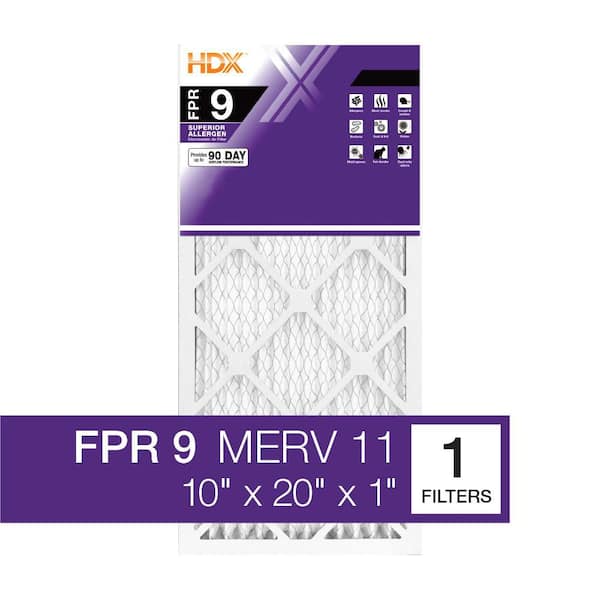 10 in. x 20 in. x 1 in. Superior Pleated Air Filter FPR 9, MERV 11