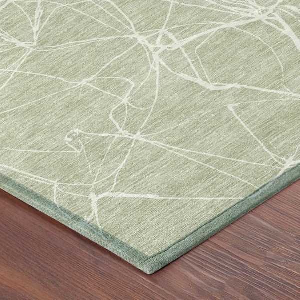 Chantille Machine Washable Indoor/Outdoor Abstract ACN2826 Celery 10 ft. x 14 ft. Area Rug