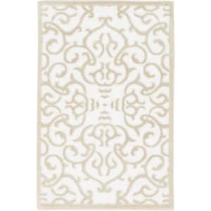 Unique Loom Rushmore Adams Snow White 2' 0 x 3' 0 Area Rug 3134784 ...