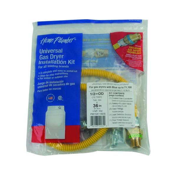 home depot gas dryer kit