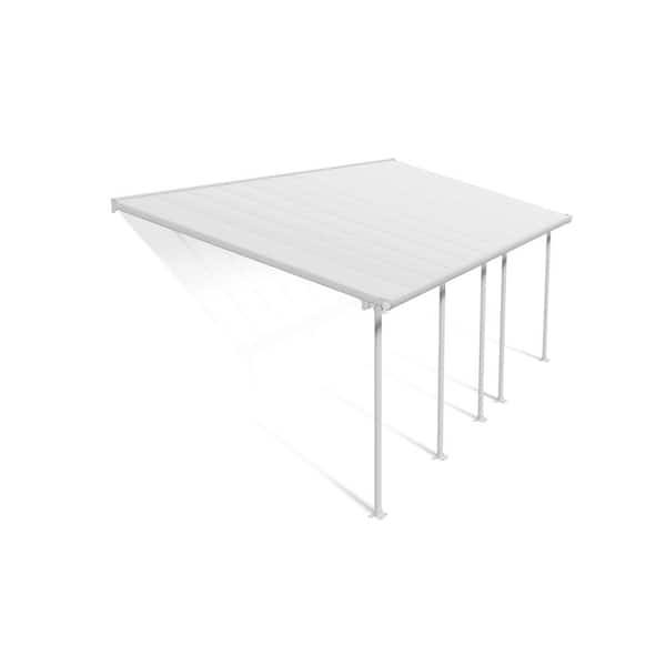 Feria 10 ft. x 24 ft. White/White Aluminum Patio Cover