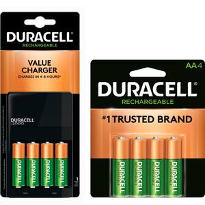 Coppertop Rechargeable AA NiMH Battery and Charger Battery Mix Pack (12 Total Batteries)