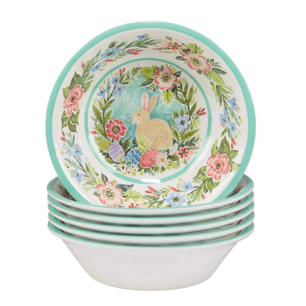 Joy of Easter Multicolor Melamine All Purpose Bowls Set of 6