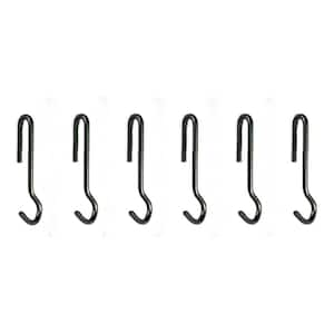 Handcrafted 4.5 in. Angled Pot Hooks Hammered Steel (6 Pack)