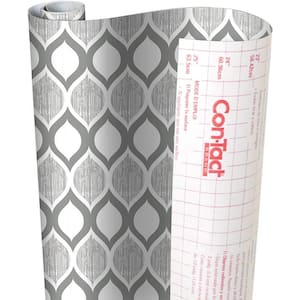 Creative Covering 18 in. x 50 ft. Savoy Stone Self-Adhesive Vinyl Drawer and Shelf Liner