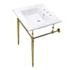 Kingston Brass Edwardian Ceramic White/Brushed Brass Console