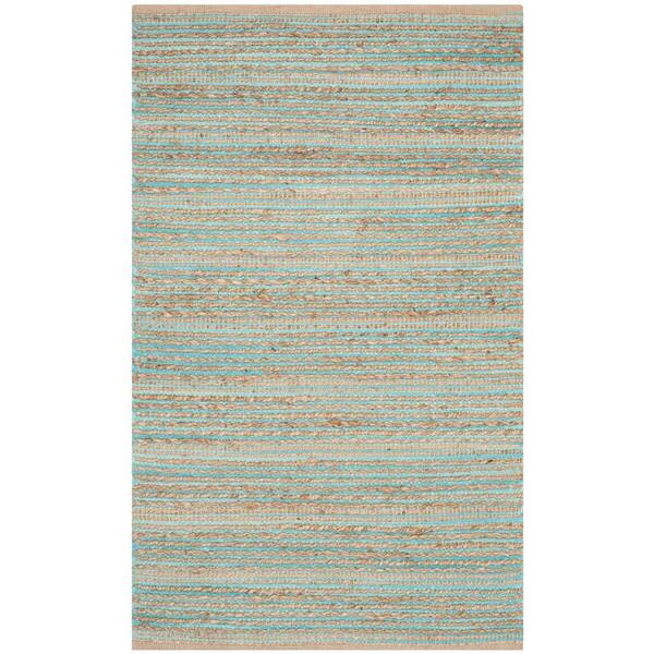 SAFAVIEH Cape Cod Aqua 2 ft. x 3 ft. Striped Area Rug