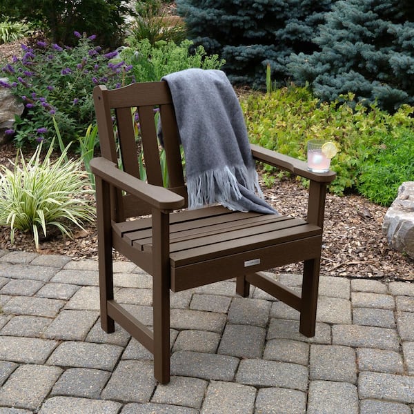 Highwood Lehigh Weathered Acorn Recycled Plastic Outdoor Garden Chair
