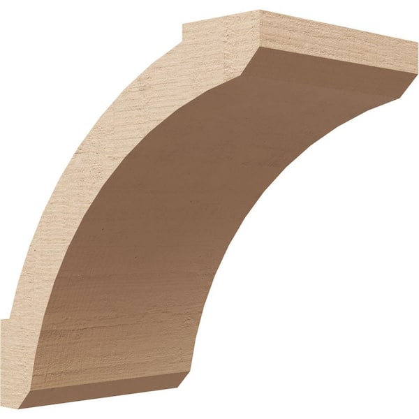 Ekena Millwork 5 in. x 8 in. x 8 in. Lafayette Rough Cedar Woodgrain Timberthane Polyurethane Knee Brace, Primed