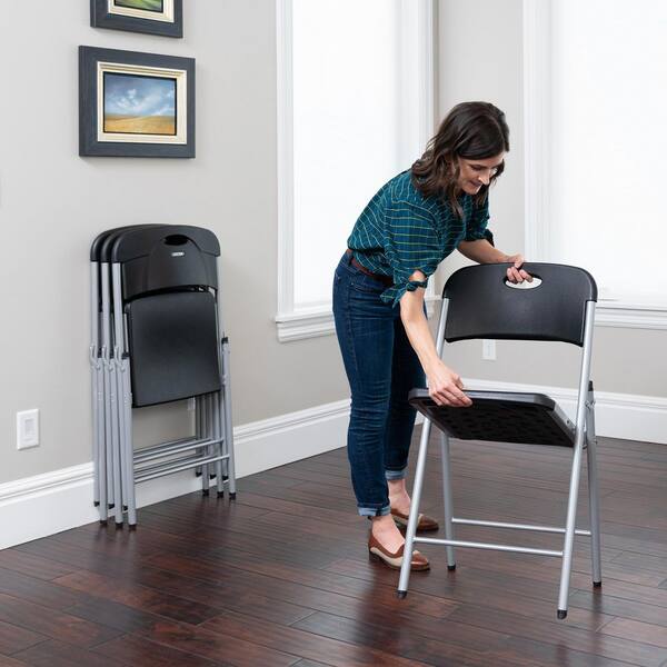 Lifetime Folding Chair; Black 80877 - The Home Depot