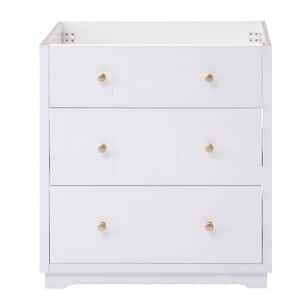 29.1 in. W x 17.7 in. D x 32.9 in. H Freestanding 2-Drawer Bath Vanity Cabinet without Top in White