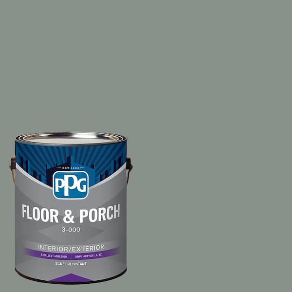 PPG 1 gal. PPG1033-5 Gray Heron Satin Interior/Exterior Floor and Porch Paint