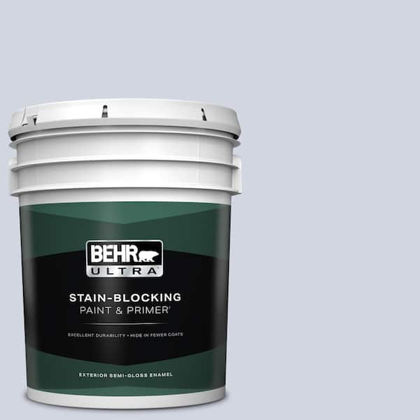 BEHR ULTRA 5 gal. #PPU16-08 Hint of Violet Semi-Gloss Enamel Exterior Paint & Primer