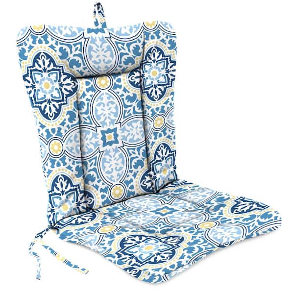 Jordan Manufacturing 38 in. L x 21 in. W x 3.5 in. T Outdoor Wrought Iron Chair Cushion in Rave Sky