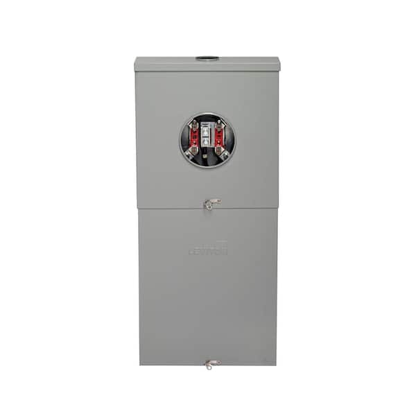 Leviton 200 Amp Outdoor Meter Main Combo, 8 Spaces, Ring Type LS820-BRR