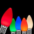 OptiCore C7 LED Multi-Color Smooth/Opaque Christmas Light Bulbs (25-Pack)