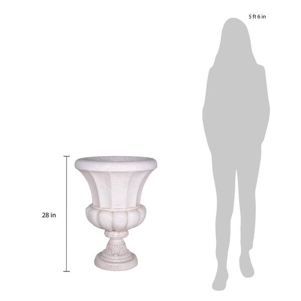 Sunwashed 16 Hickory White Urn Planter