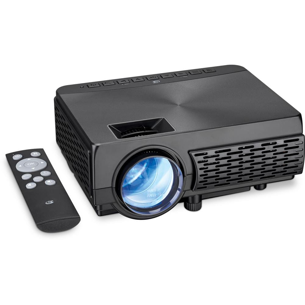 Black Mini Bluetooth DLP Projector with HDMI and USB