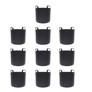 5 Gal. Black Non-Woven Fabric Outdoor Grow Bags (10-Pack)