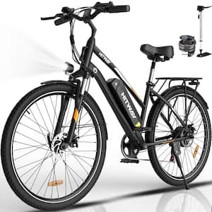28 in. Tire City Commuter Electric Bike for Adults with 500W/36V/15Ah Removable Battery Mountain Ebike BK27M Black