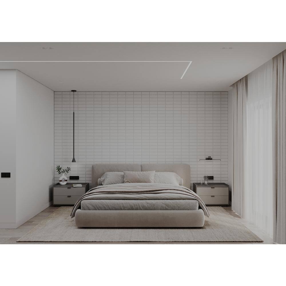White 3D Textured PVC Decorative Wall Panels for Shower and Bath