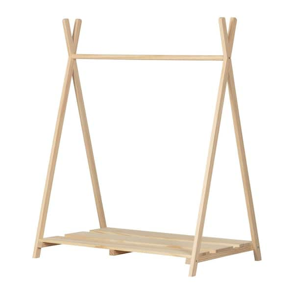 South Shore Sweedi Natural Wood 40 in. Clothes Rack Dresser 12877 - The ...