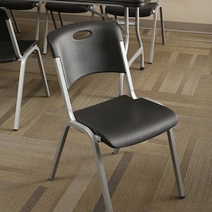 Black Stacking Utility Chair (Set of 4)