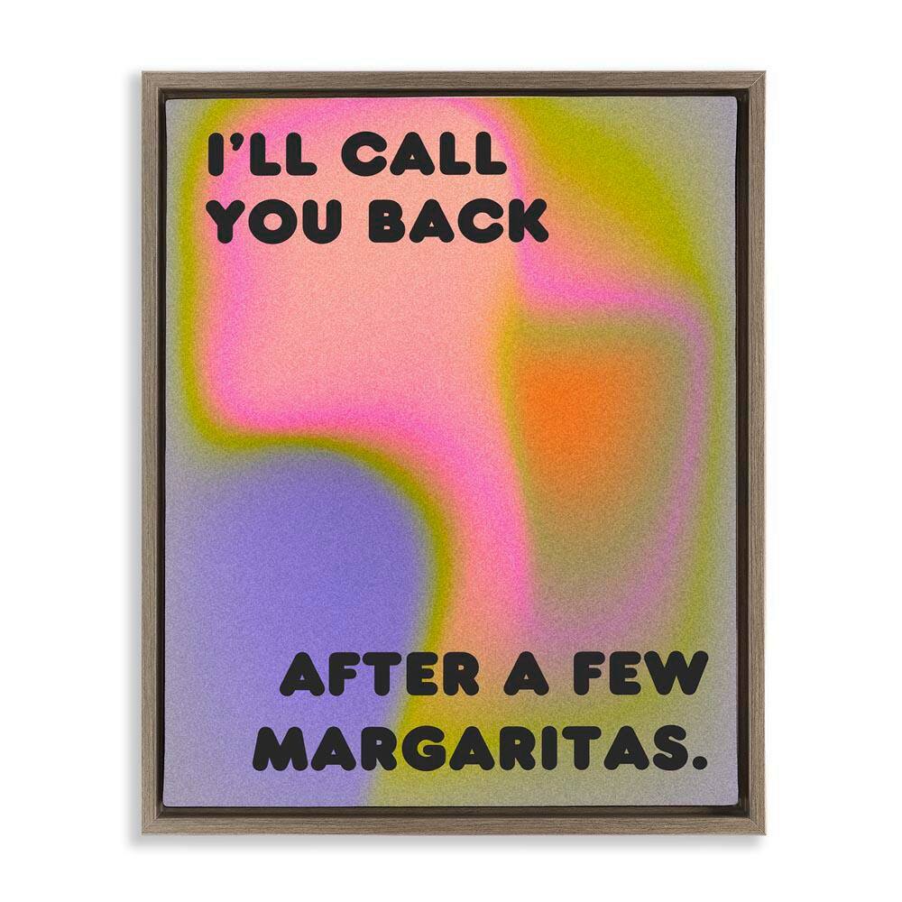 Call You Back Phrase by House of Lulu Brown Floater Frame Typography Graphic Art Print 21 in. x 17 in. price history on PriceWatchPro