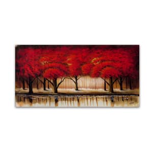 16 in. x 32 in. "Parade of Red Trees II" by Rio Printed Canvas Wall Art