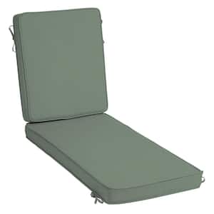 ProFoam 21 in. x 72 in. Outdoor Chaise Lounge Cushion in Sage Green Texture