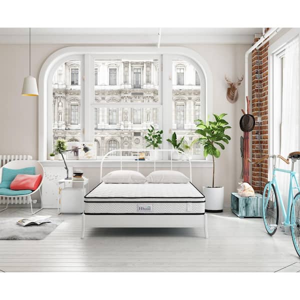 Comfort Rest Series Twin Size Medium Gel Memory Foam Mattress 10 in. with Sponge Spring Pack Mattress