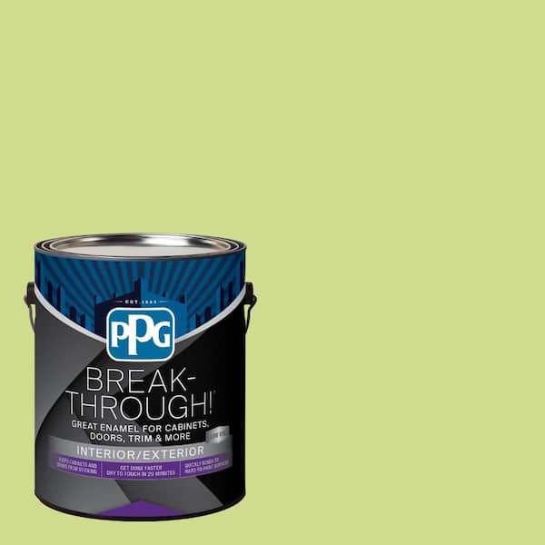Break-Through! 1 gal. PPG1217-5 Lime Splash Satin Door, Trim & Cabinet Paint