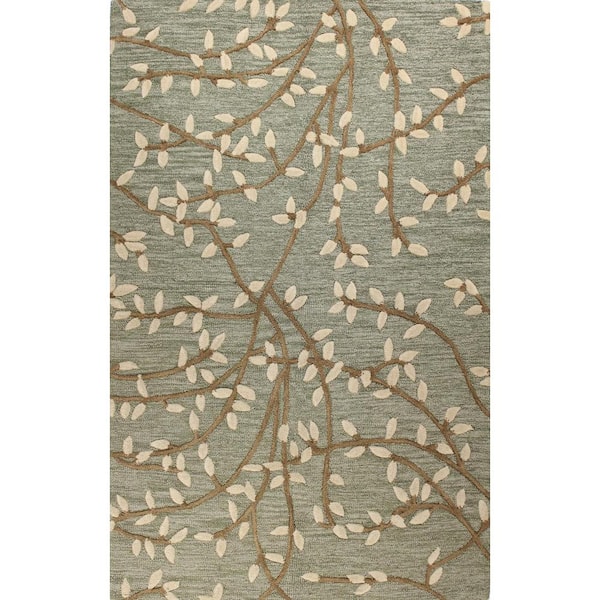 Verona Lt. Green 8 ft. x 10 ft. (7'6" x 9'6") Floral Transitional Area Rug