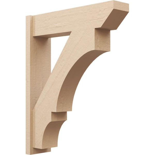 Ekena Millwork 8 in. x 40 in. x 32 in. Balboa Slat Rough Cedar Woodgrain Timberthane Polyurethane Outlooker, Primed Tan
