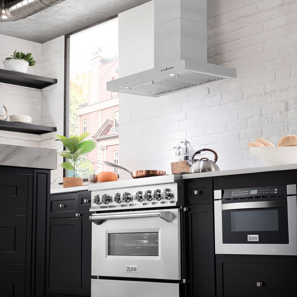36" Stainless Steel Convertible Wall Mount Range Hood