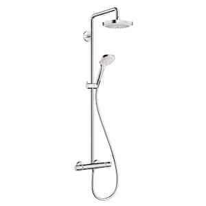 Croma Select E 2-Spray46 in. Dual Showerhead and Handheld Showerhead in Chrome