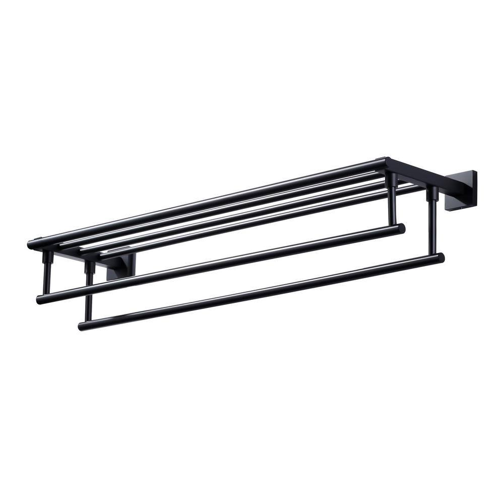 2-Towel Holders Wall mounted Towel Rack in Black 32 Inches price history on PriceWatchPro