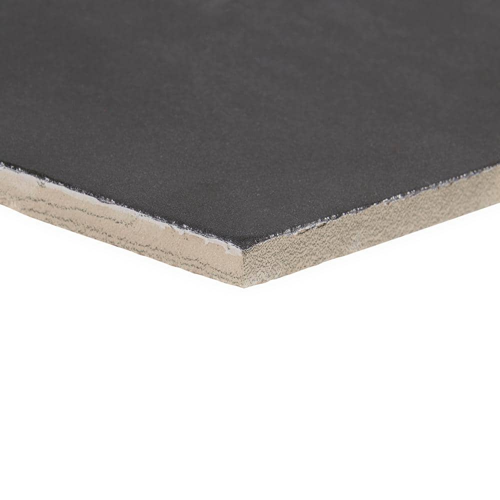 Alexandria Black Matte Porcelain Hexagon Floor and Wall Tile
