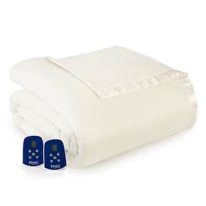 Twin Ivory Electric Heated Comforter/Blanket