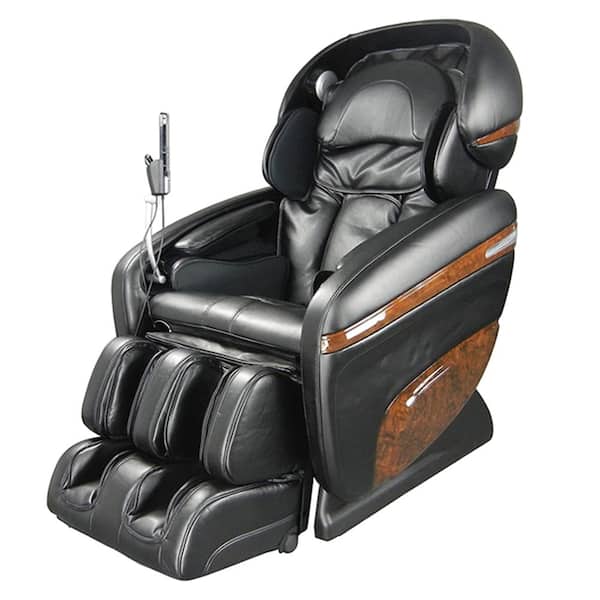 TITAN Pro Dreamer Series Black Faux Leather Reclining Massage Chair with 3D S-Track, Built-in MP3 Speakers, and Foot Rollers