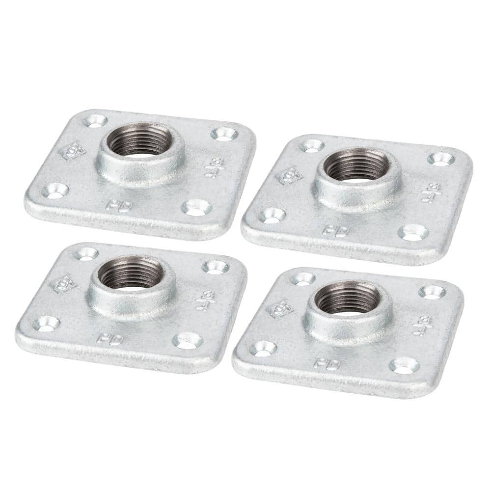 3/4 in. Galvanized Iron Square Floor Flange (4-Pack) price history on PriceWatchPro