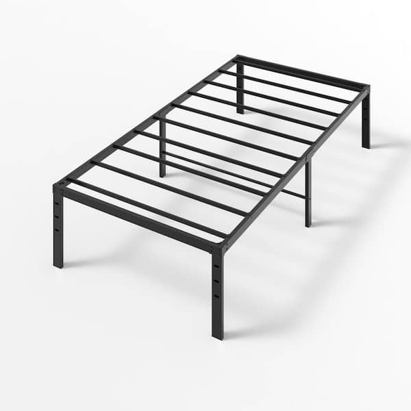 14 in. Black Metal Frame Twin Platform Bed No Box Spring Needed
