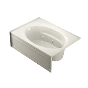 Signature 60 in. x 42 in. Whirlpool Bathtub with Left Drain in Oyster