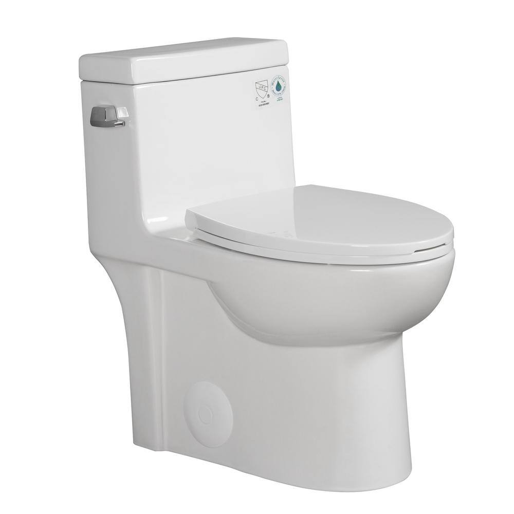 1-Piece 1.28 GPF Single Flush Elongated Toilet in White Seat Included price history on PriceWatchPro