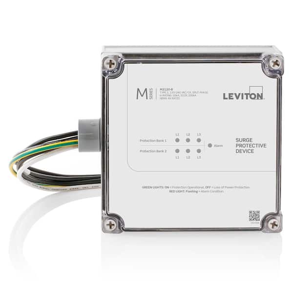 Leviton Type 2 Surge Protective Panel, 208Y/120-Volt AC, 3-phase WYE, 260kA per Phase