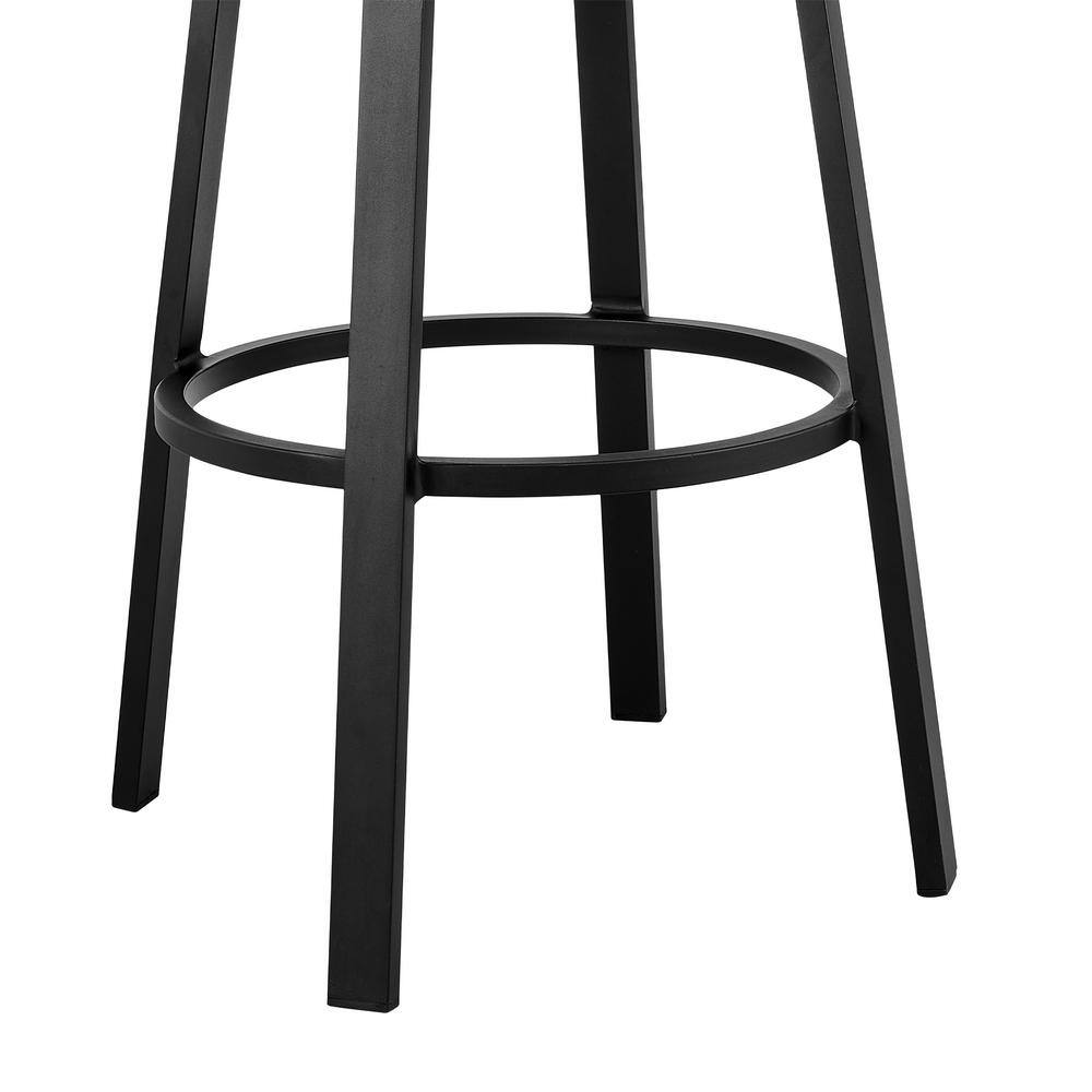 Encinitas Gray Wicker and Aluminum Outdoor Counter Stool with Cushions